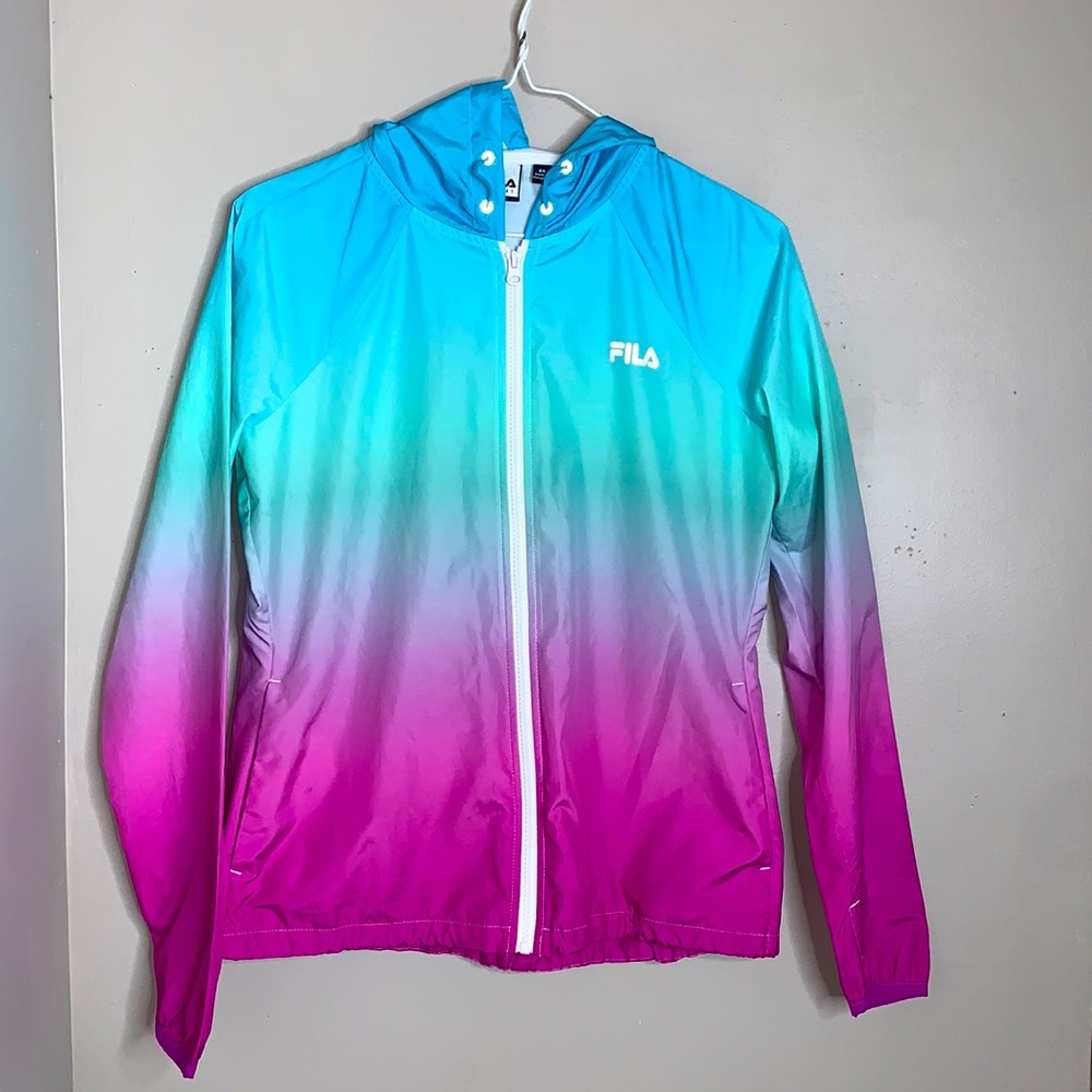 FILA Windbreaker size XS with Pockets in Pink + Blue with Pockets + Front Zip